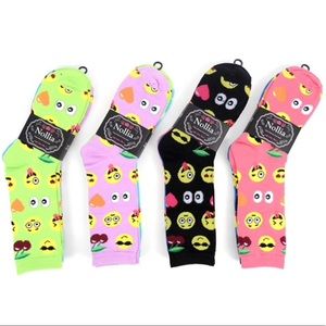 3 Pack Emoji Socks 😍💜😲